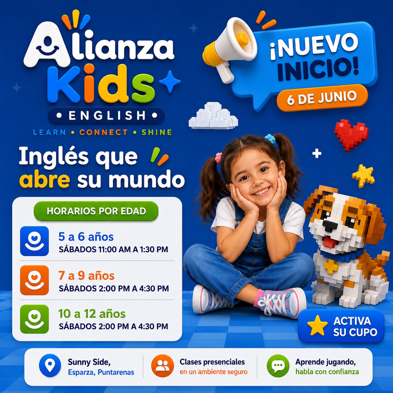 Horarios por edad Alianza Kids